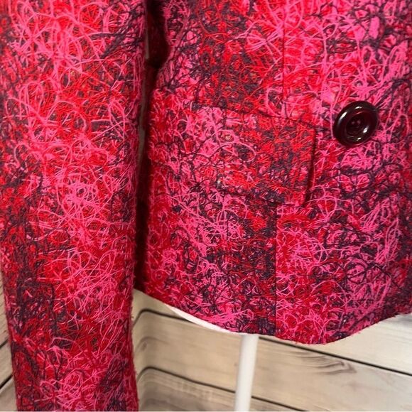 LAFAYETTE 148 New York Pink Textured Wool Blend Blazer Jacket Size 4 - Picture 4 of 12